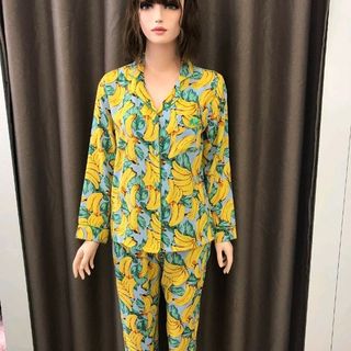Pijama Bộ mặc nhà tdqd hình trái chuối vải đũi