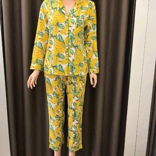 Pijama Bộ mặc nhà tdqd hình trái chuối vải đũi