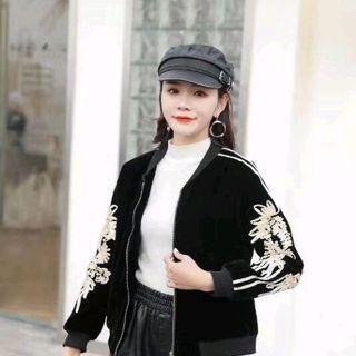 Áo bomber nhung 2 lớp