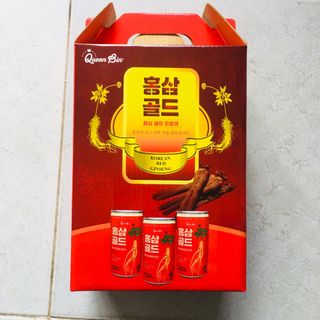 Nước hồng sâm lon Queen Bin Hàn Quốc hộp 12 lon
