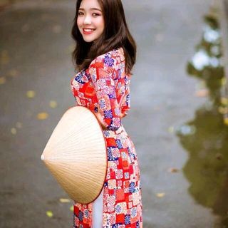 set áo dài kèm quần lụa nhập