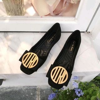 Bệt nữ mũi vuông nơ chữ 3 màu