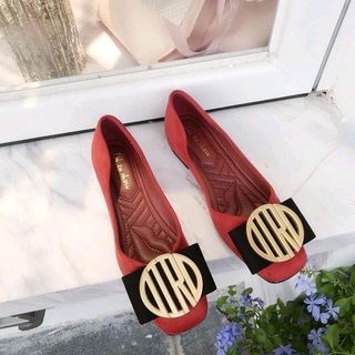 Bệt nữ mũi vuông nơ chữ 3 màu