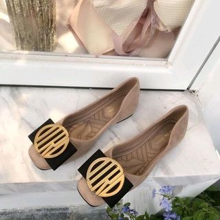 Bệt nữ mũi vuông nơ chữ 3 màu