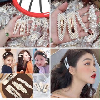Kẹp tóc ngọc trai hot trend