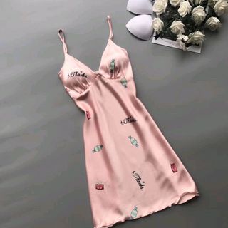 Váy lụa hoa tiết quảng châu cao cấp