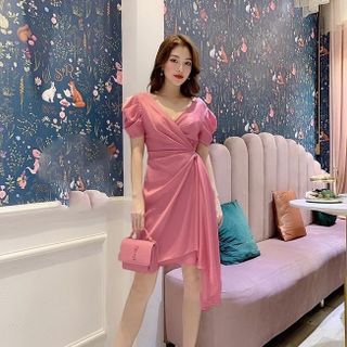 ĐẦM CỔ CHÉO EO THẮT NƠ DÀI MS 2399