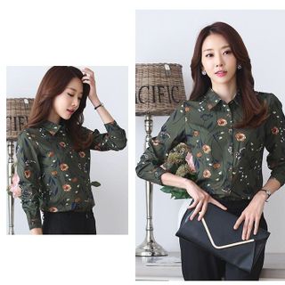 ÁO SƠ MI HỌA TIẾT HOA LÁ