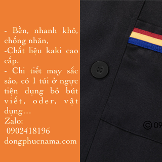 Áo đầu bếp ngắn tay cổ đứng thời trang cho nam nữ