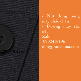 Áo đầu bếp ngắn tay cổ đứng thời trang cho nam nữ