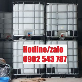 Bồn chứa nước nhựa 1000l cũ bồn nhựa 1000l cũ có khung thép
