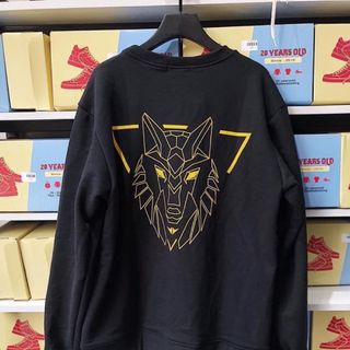 Áo sweater in đầu sói hades nỉ dày dặn tay dài form rộng