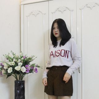 Áo len nhung Maison