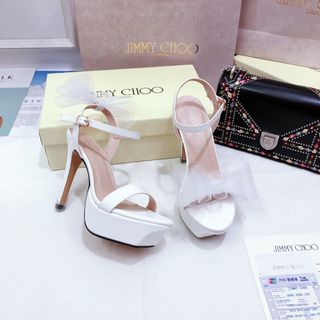 Giày sandal cao gót đính nơ tháo rời