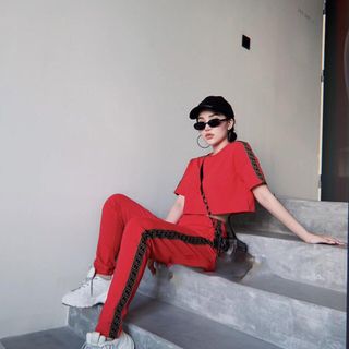 Set quần viền FF áo trơn TN