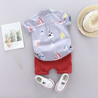 Sét sơ mi nền màu thuyền bườm