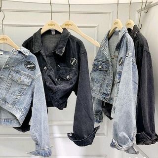 Áo khoác jean nữ croptop