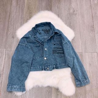 Áo khoác jean nữ croptop