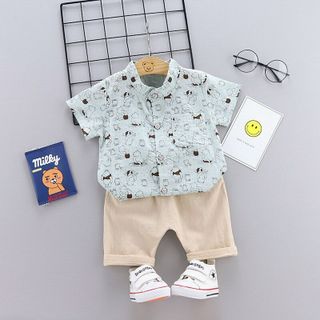 Sét sơ mi nền màu vẽ gấu