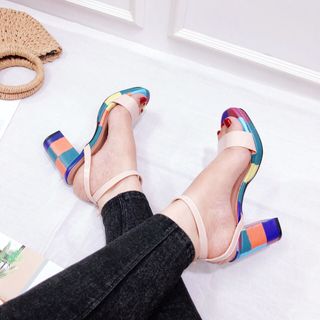 Giày sandal got trụ màu sắc