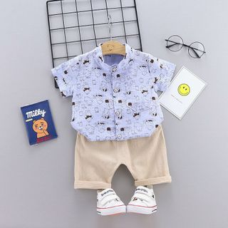 Sét sơ mi nền màu vẽ gấu