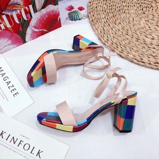 Giày sandal got trụ màu sắc