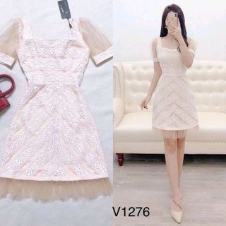 đầm ren xòe fom ngắn