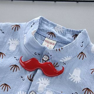Sét sơ mi nền màu họa tiết nơ chú hề