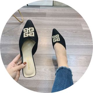 Guốc đá vuông mũi kẻ đế đồng