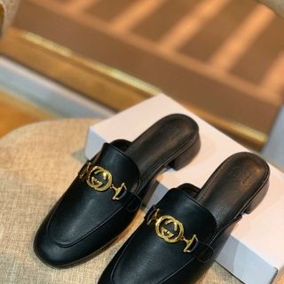 Sục nữ da mềm g đế thấp 3p đen