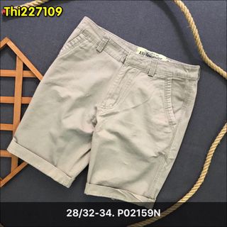 short kaki aber nai Size 28/32-34 P02159N chất liệu kaki wash