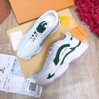 Sneaker độn đế kẻ viền xanh trắng giá sỉ