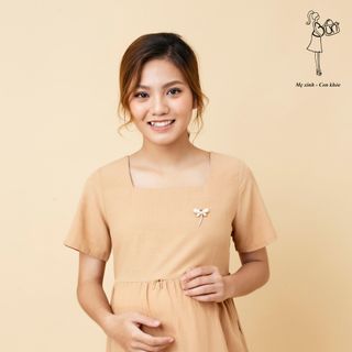 Đầm xòe midi thiết kế bé bú 3011