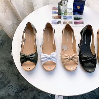 Giày Sandal xuồng hở mũi dã microfiber
