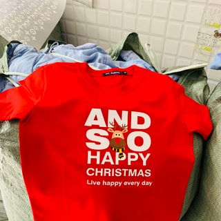 ÁO THUN TRÉ EM MÙA GIÁNG SINH - 100 COTTON ĐẸP