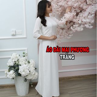 Áo Dài Trơn - Truyền Thống Vải Lụa Hàn 2 Tà