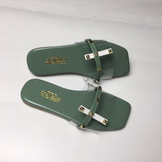 Dép bản ngang mica đính hột