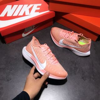 Sneaker nữ đế thấp cao cấp màu hồng