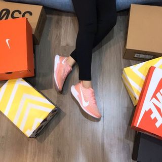 Sneaker nữ đế thấp cao cấp màu hồng