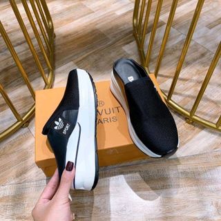 Sục slipon nữ đế độn đen trắng