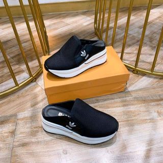 Sục slipon nữ đế độn đen trắng
