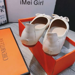 Bệt nữ da mềm nơ mũi tròn 2 màu