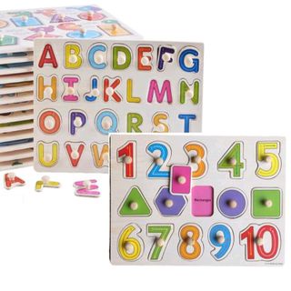 bảng nút gỗ chữ hoặc số