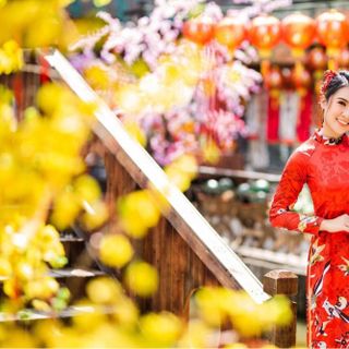 Set Áo dài mẫu lụa / gấm