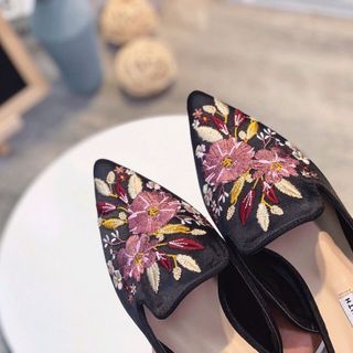 Sục thêu cnk mũi nhọn đế thấp 2p