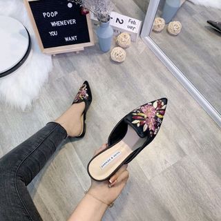 Sục thêu cnk mũi nhọn đế thấp 2p