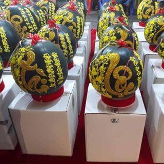 Dưa Hấu Thư Pháp Vẽ Nổi