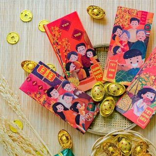 Combo 1000 Bao lì xì kèm túi bóng
