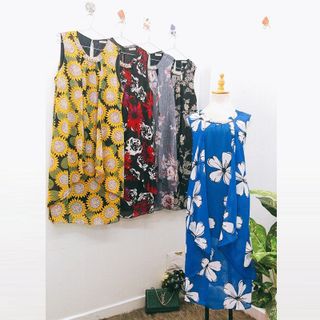 Đầm Silk Lụa Hoa Xanh Big Size Dư Cao Cấp