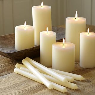 Bộ 3 cây Nến trụ Cao 5cm Cao 10cm Cao 15cm x Đường kính 56mm